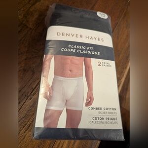 Denver Hayes Men's Classic Fit Boxer Briefs - Black XL 2 Pairs NWT